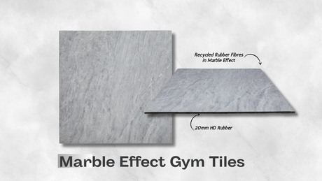 marble effect gym flooring tiles