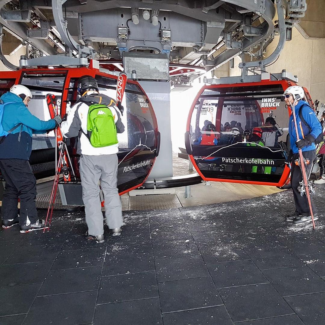 Cable Car Station Rubber Flooring Tiles - Black Forest - 40mm | Winter Sports Collection Sprung Gym Flooring