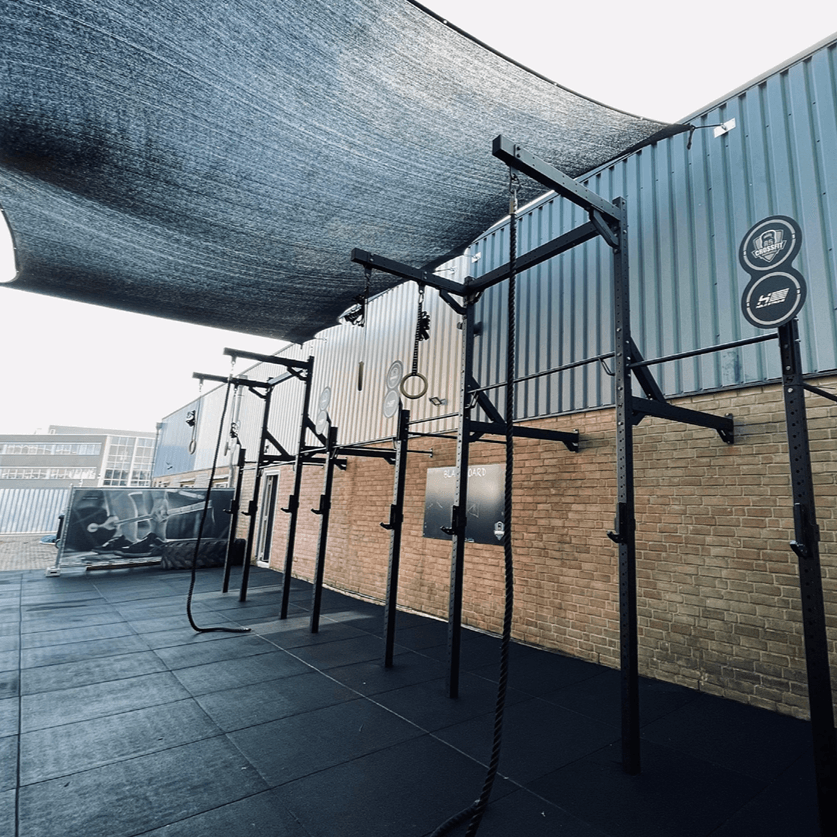 Rubber Outdoor 1m x 1m Outdoor Gym Tiles - 30mm outdoor garden mats Sprung Gym Flooring