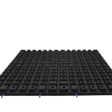 Rubber Outdoor 1m x 1m Outdoor Gym Tiles - 43mm outdoor garden mats Sprung Gym Flooring Black