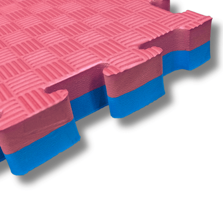 Premium Reversible MMA Interlocking Mats Gym Mats SuperStrong Fitness 40mm Blue and Red