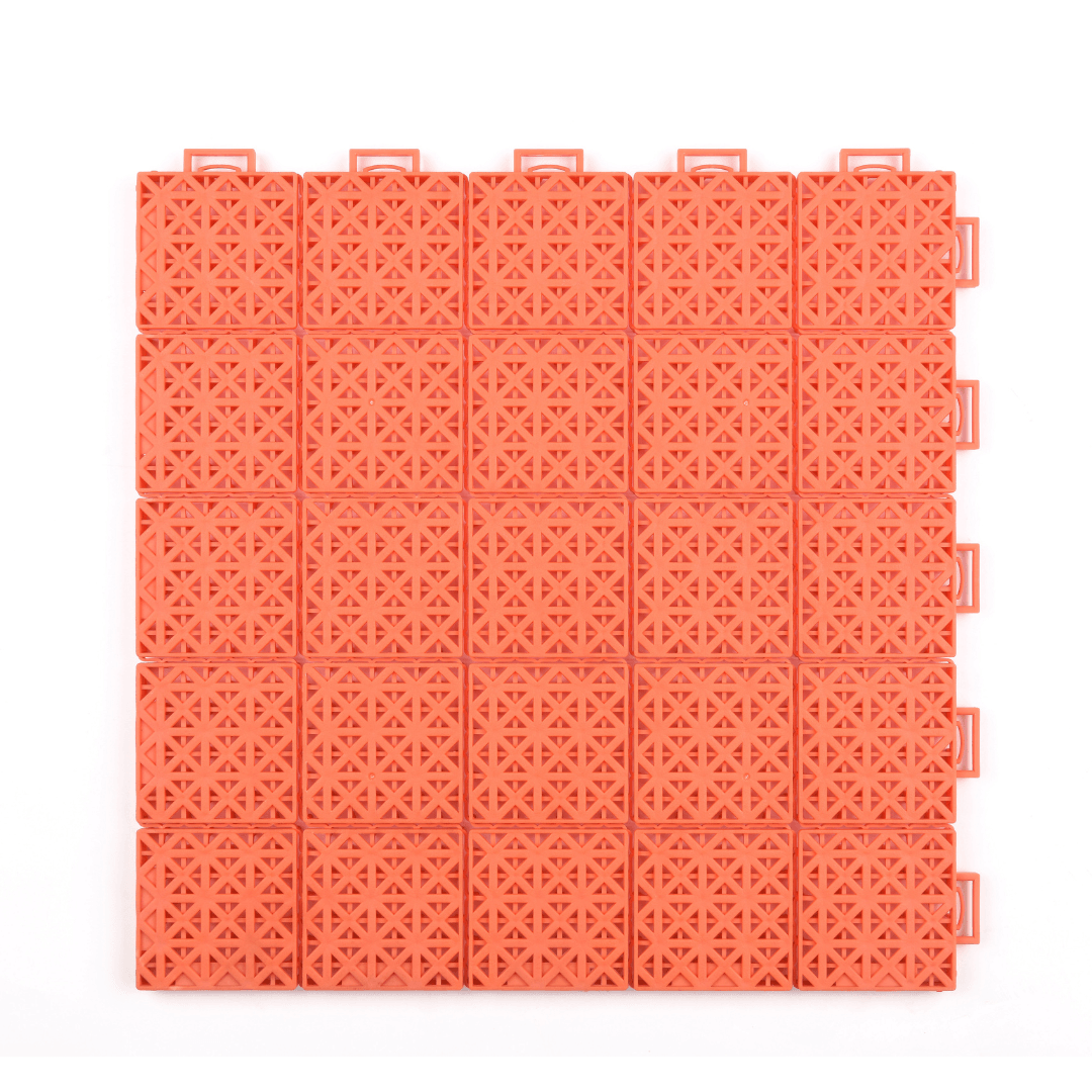 Tennis Court System (Singles) | Includes Court Markings Sprung Gym Flooring Orange