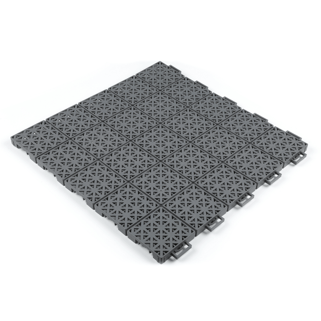 Tennis Court System (Doubles) | Includes Court Markings Sprung Gym Flooring Mid Grey
