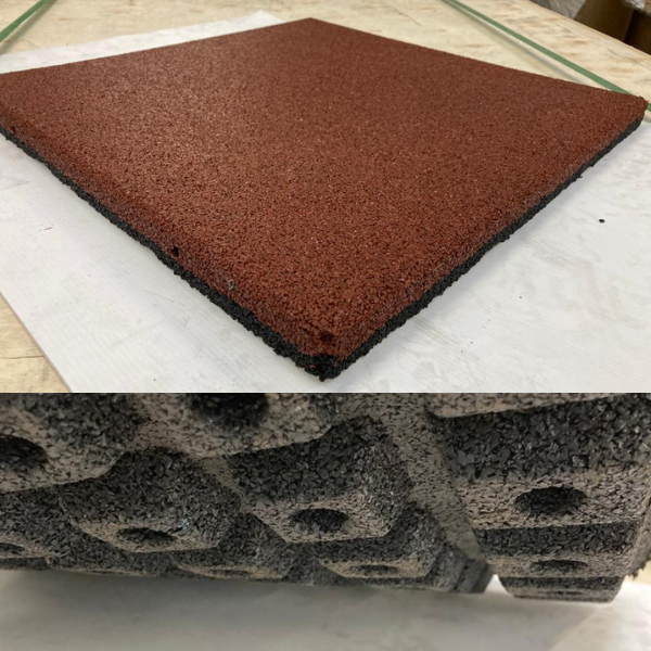 40mm Rubber Outdoor Tiles - Surplus Stock