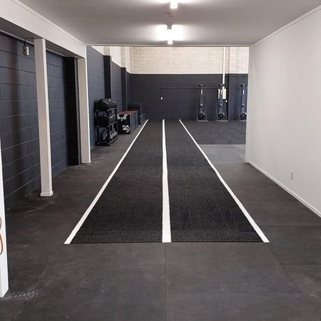 Speed Lane & Agility Tracks | 5 Colours - 3 Sizes GYM FLOORING SuperStrong Fitness 2 x 10 metre Grey