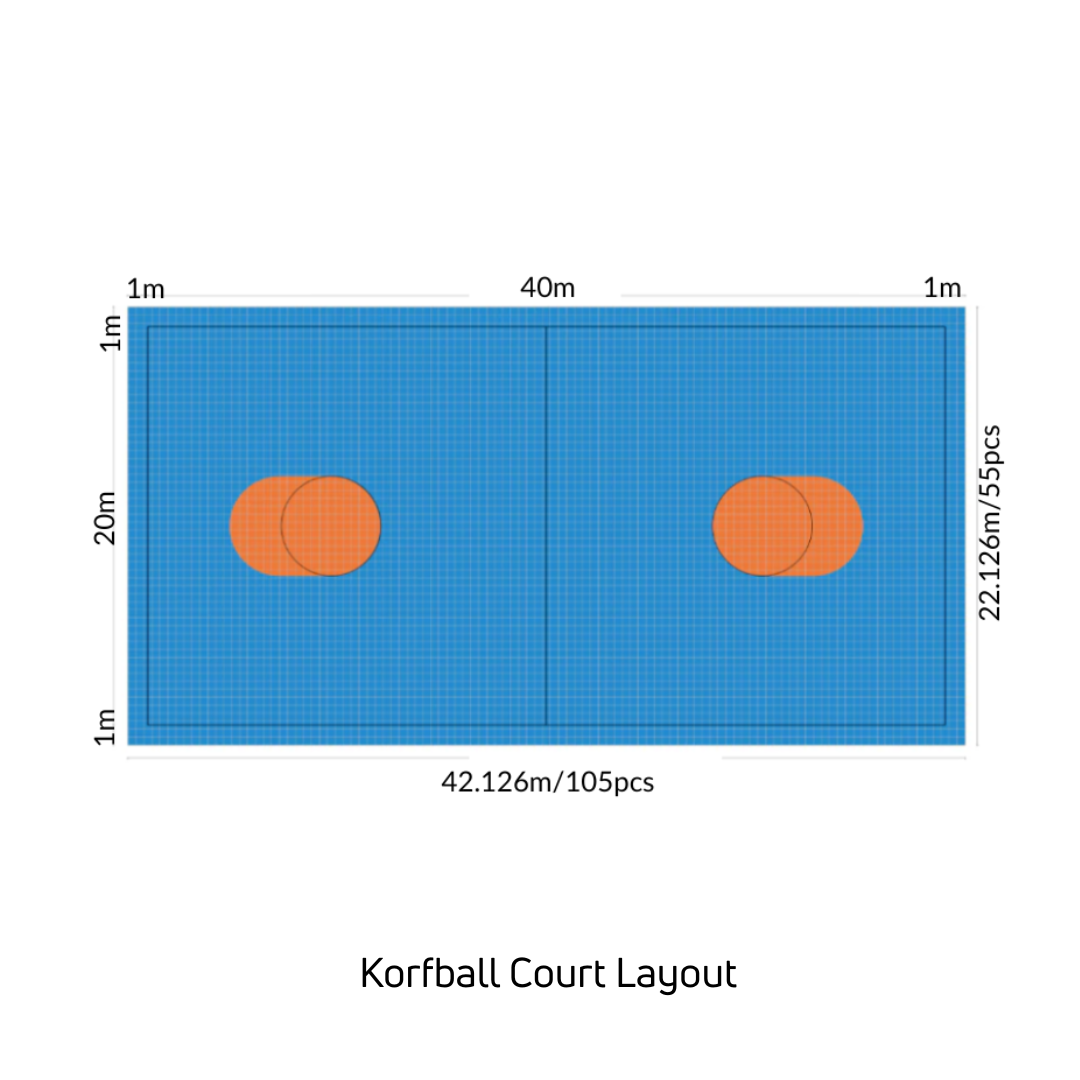 Full Size Korfball Court with Markings