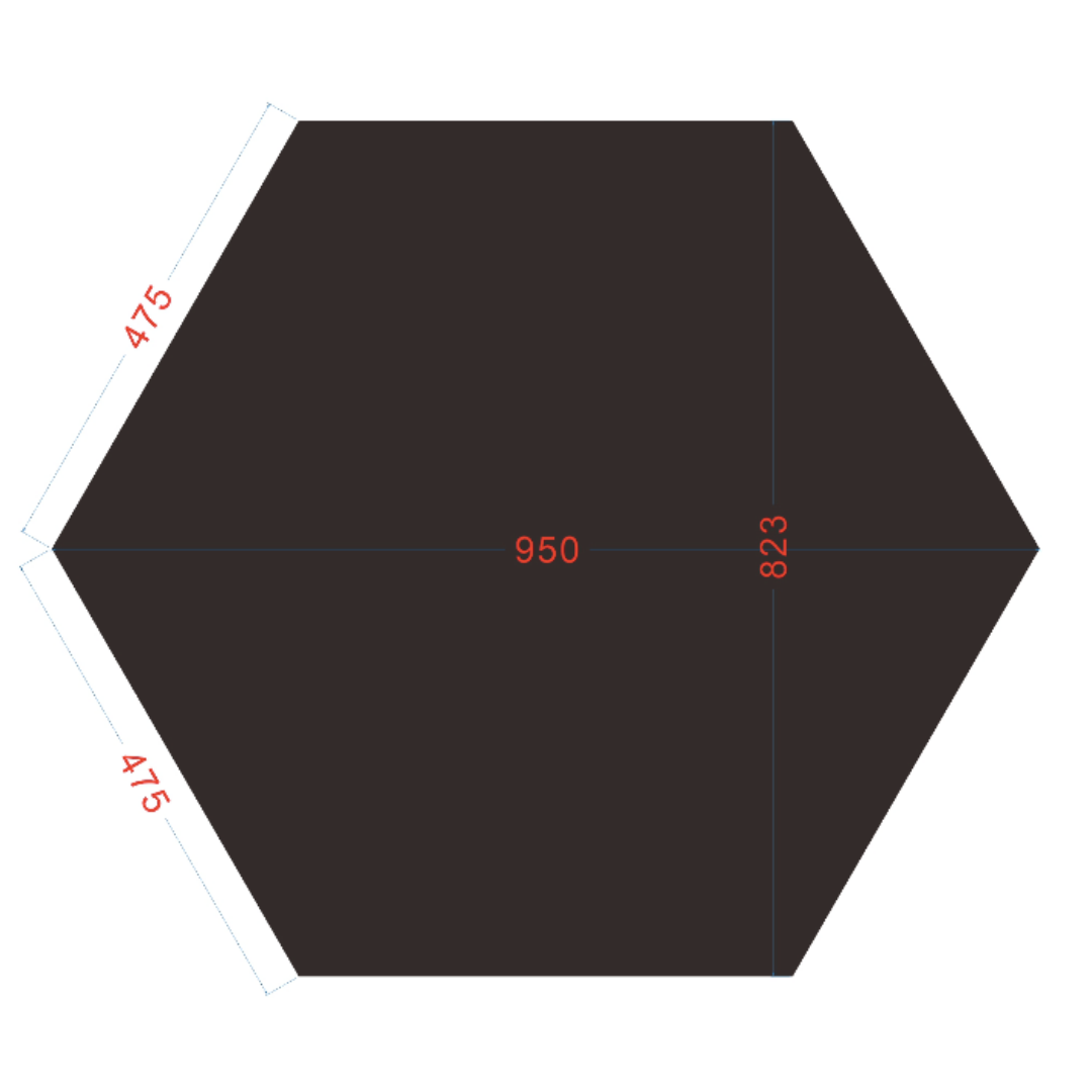 Sprung Konnecta Hextra tile - 20mm - 4 Colours