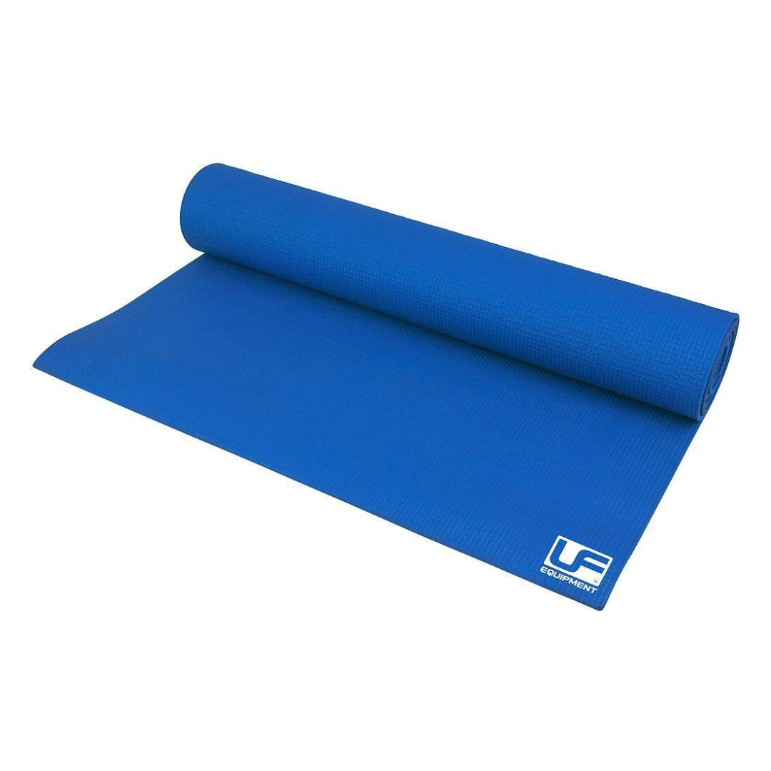 Yoga Mats with Shoulder Strap - 4mm - 5 Colours Sprung Gym Flooring Blue