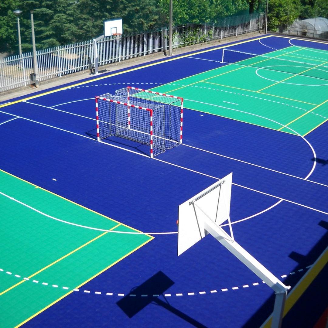 Futsal Outdoor Court System Includes Court Markings Sprung Gym Flooring