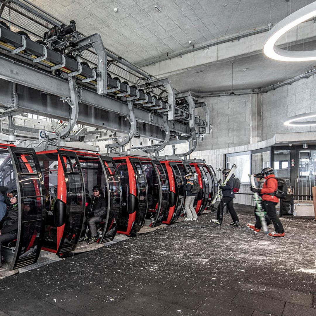 Cable Car Station Rubber Flooring Tiles - Black Forest - 40mm | Winter Sports Collection Sprung Gym Flooring