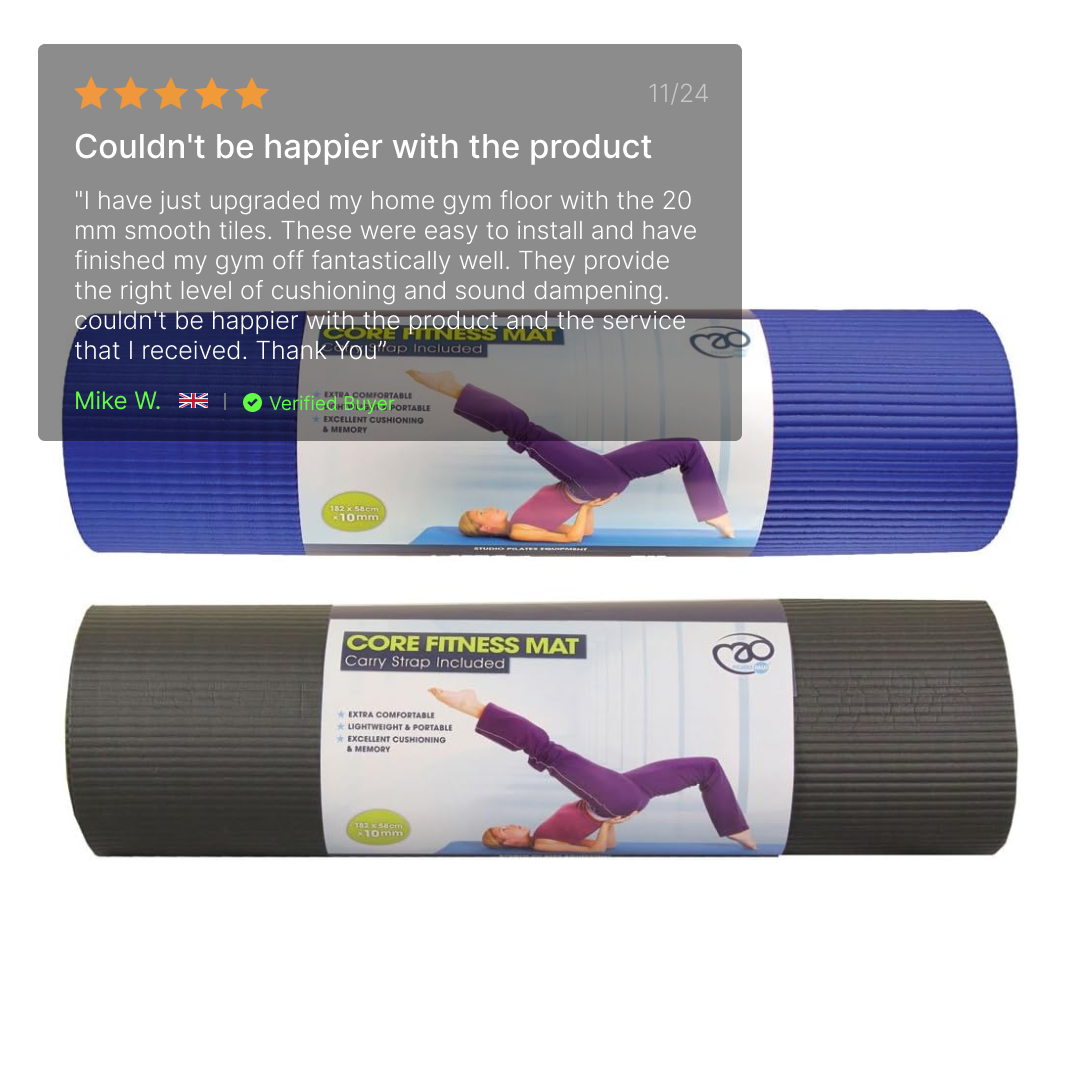 10mm Exercise Mats with Removeable Shoulder Strap