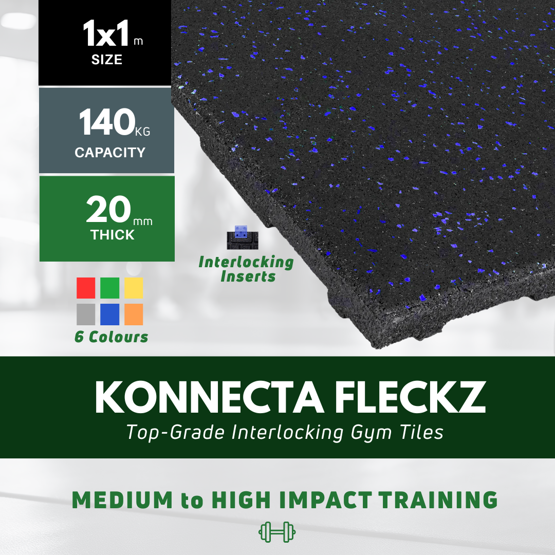 Sprung Konnecta Fleckz Coloured Fitness Self-Locking Tiles- 20mm (6 colours)