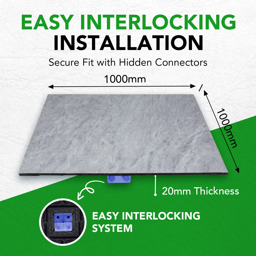 Sprung Konnecta Marble Effect Premium Gym Flooring Mats - 20mm