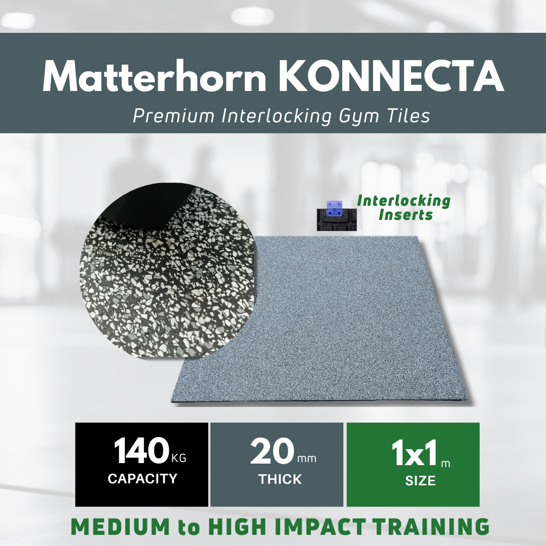Sprung Konnecta Matterhorn Premium Gym Flooring Mats - 20mm