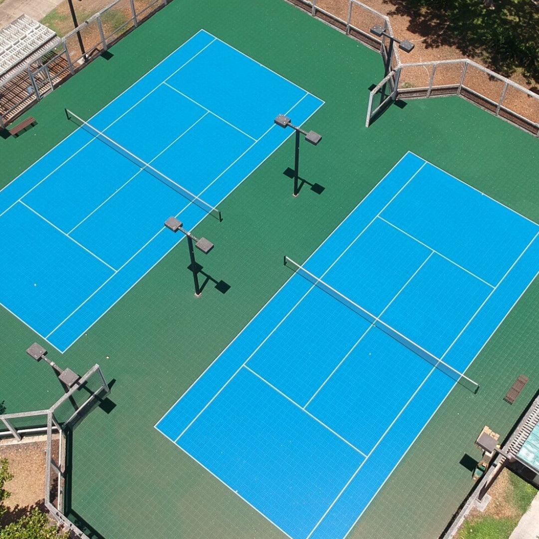 Tennis Court System (Singles) | Includes Court Markings Sprung Gym Flooring