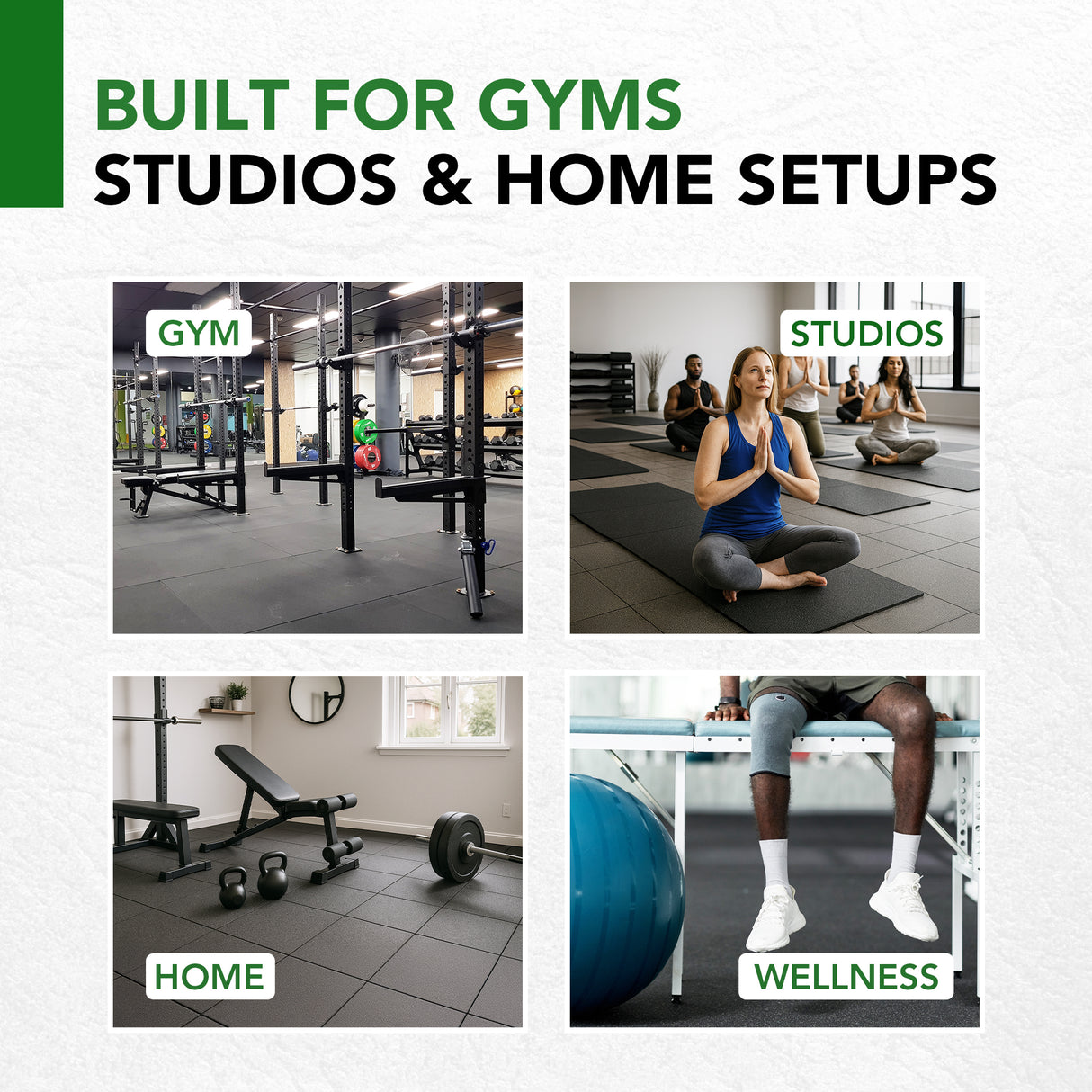 20mm Rubber PRO Gym Flooring | Heavy-Duty, Smooth Top Surface – UK’s Highest Rated