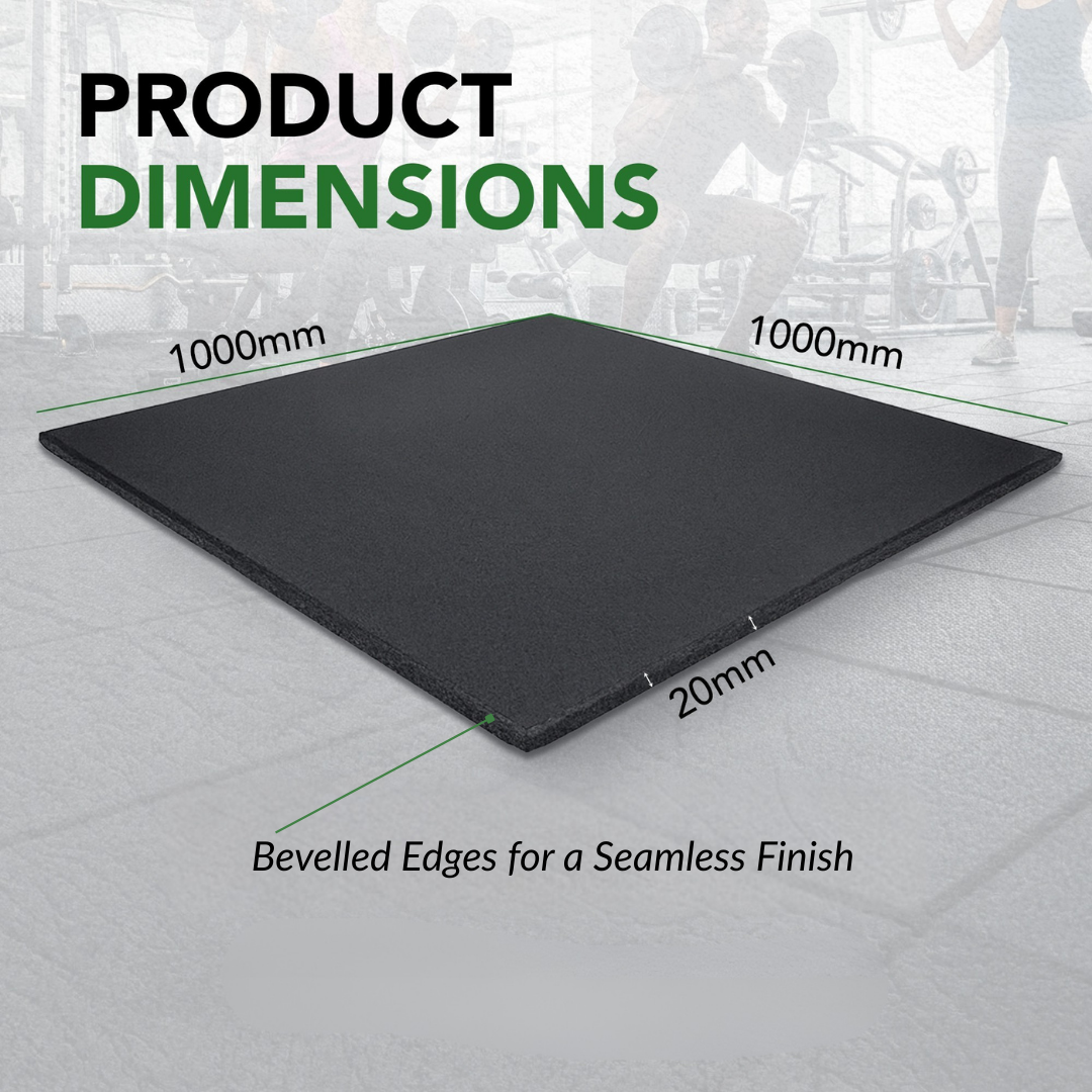 20mm Rubber PRO Gym Flooring | Heavy-Duty, Smooth Top Surface – UK’s Highest Rated
