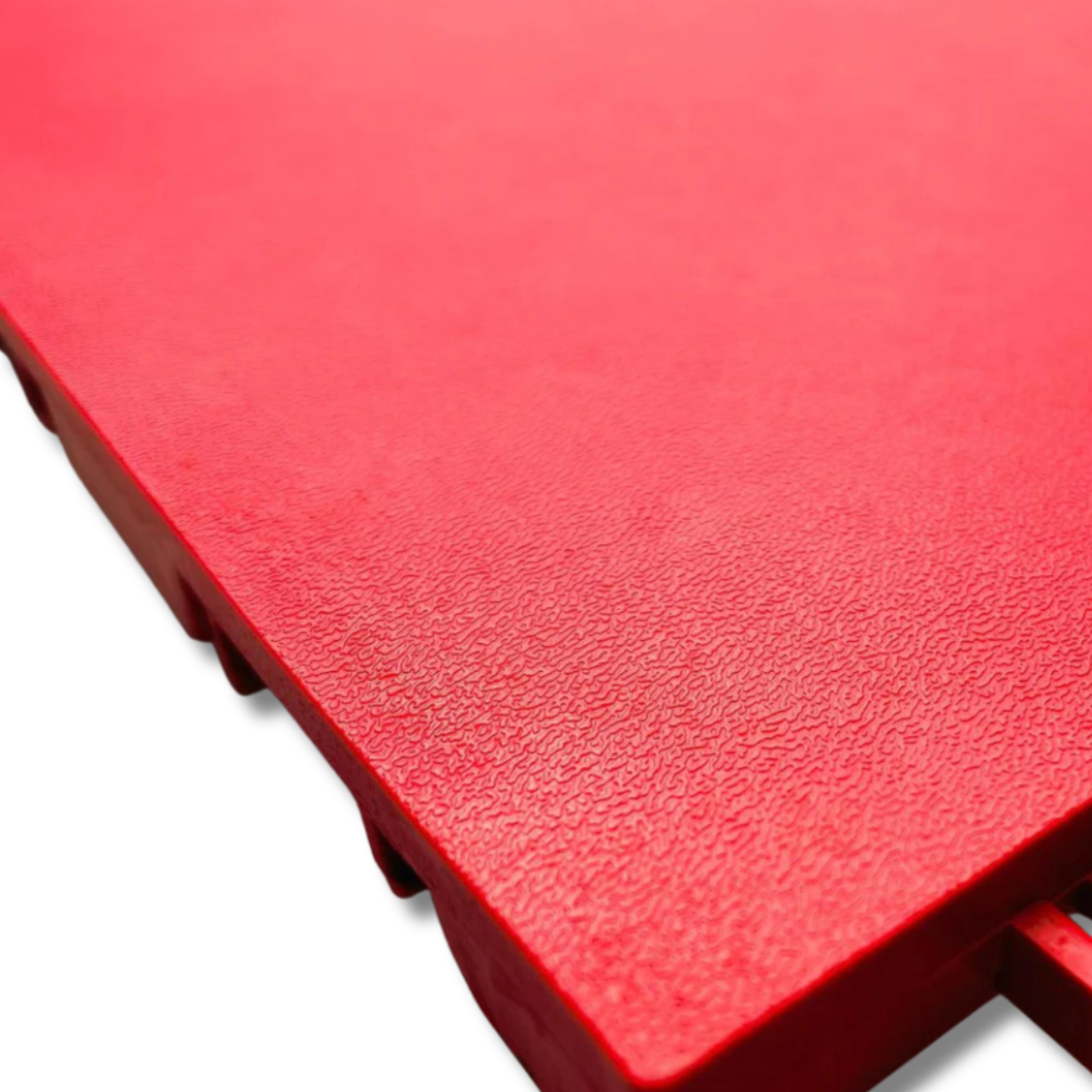 Futsal Outdoor Court System | Includes Court Markings Sports Flooring GymFloors Red Solid