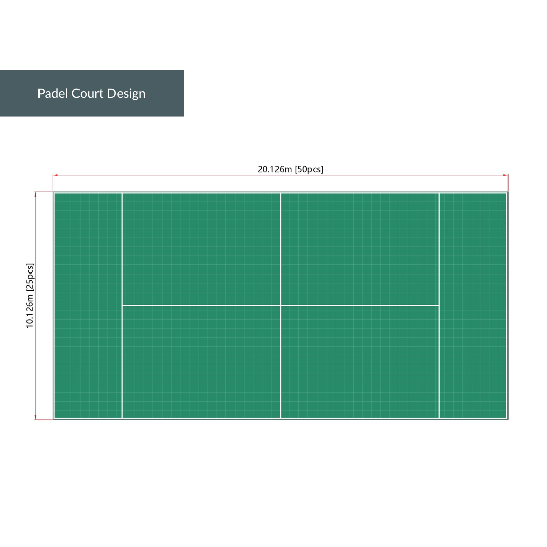 Padel Ball Court System | Includes Court Markings Sprung Gym Flooring
