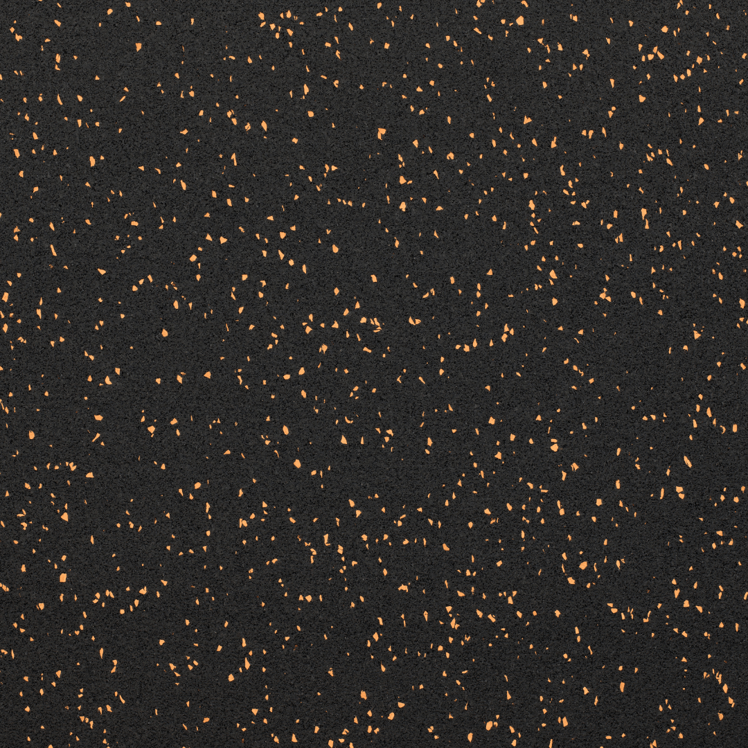 Sprung Fleckz Gym Rubber Matting Roll - Various Colours | Thicknesses - 1.25m Width GYM FLOORING Sprung Gym Flooring 6mm Orange