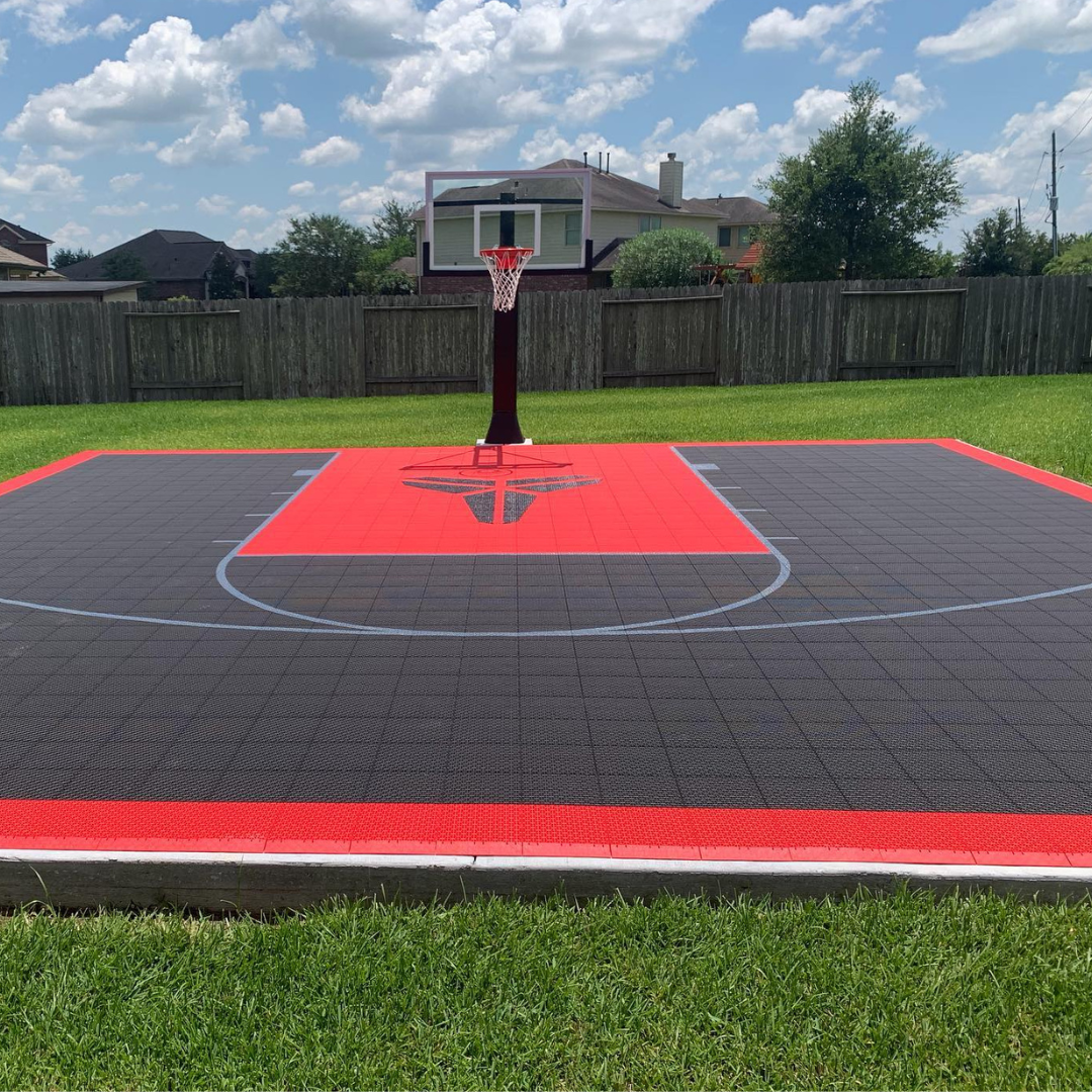 Basketball Court Flooring - Mini Court | Includes Court Markings | Perfect Garden Court Solution Sprung Gym Flooring