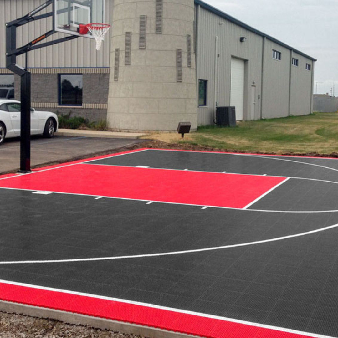 Basketball Court Flooring - Mini Court | Includes Court Markings | Perfect Garden Court Solution Sprung Gym Flooring
