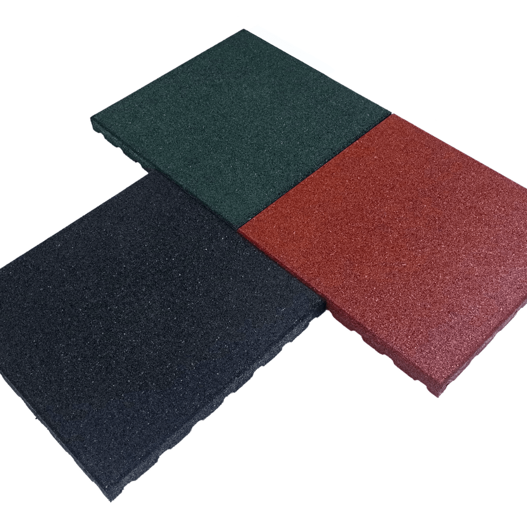 Sprung Gym Mats 30mm in 3 Colours | 50cm x 50cm Playground Tiles Sprung Gym Flooring