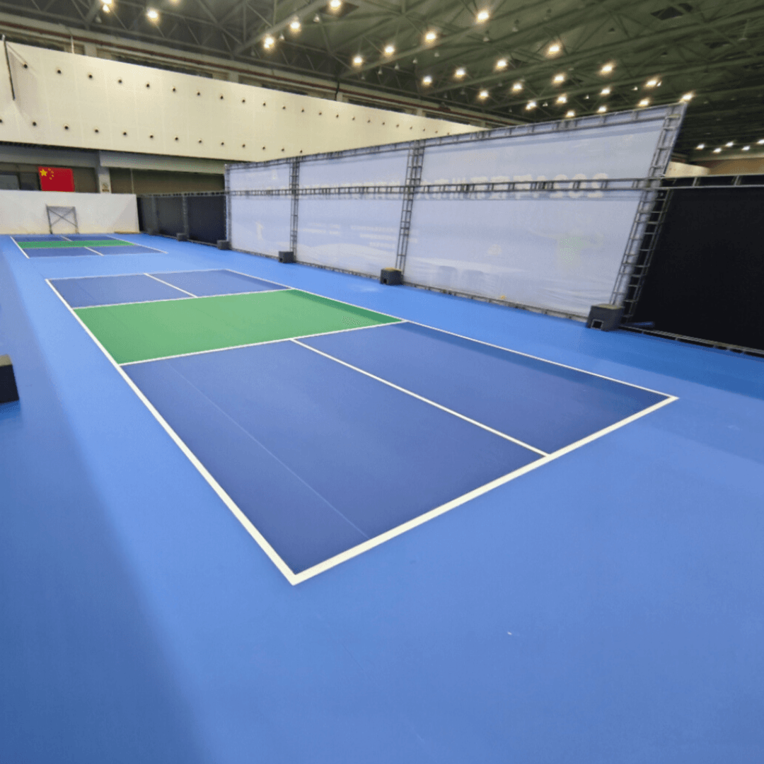 Indoor Rollout Vinyl Pickleball Court (Installation Accessories Included) 9m x 18m Vinyl Sports Flooring Sprung Gym Flooring