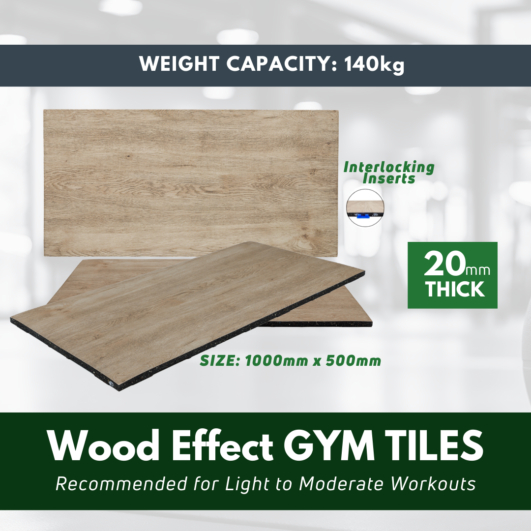 Sprung Konnecta Wood Effect Premium Gym Flooring Mats - 20mm
