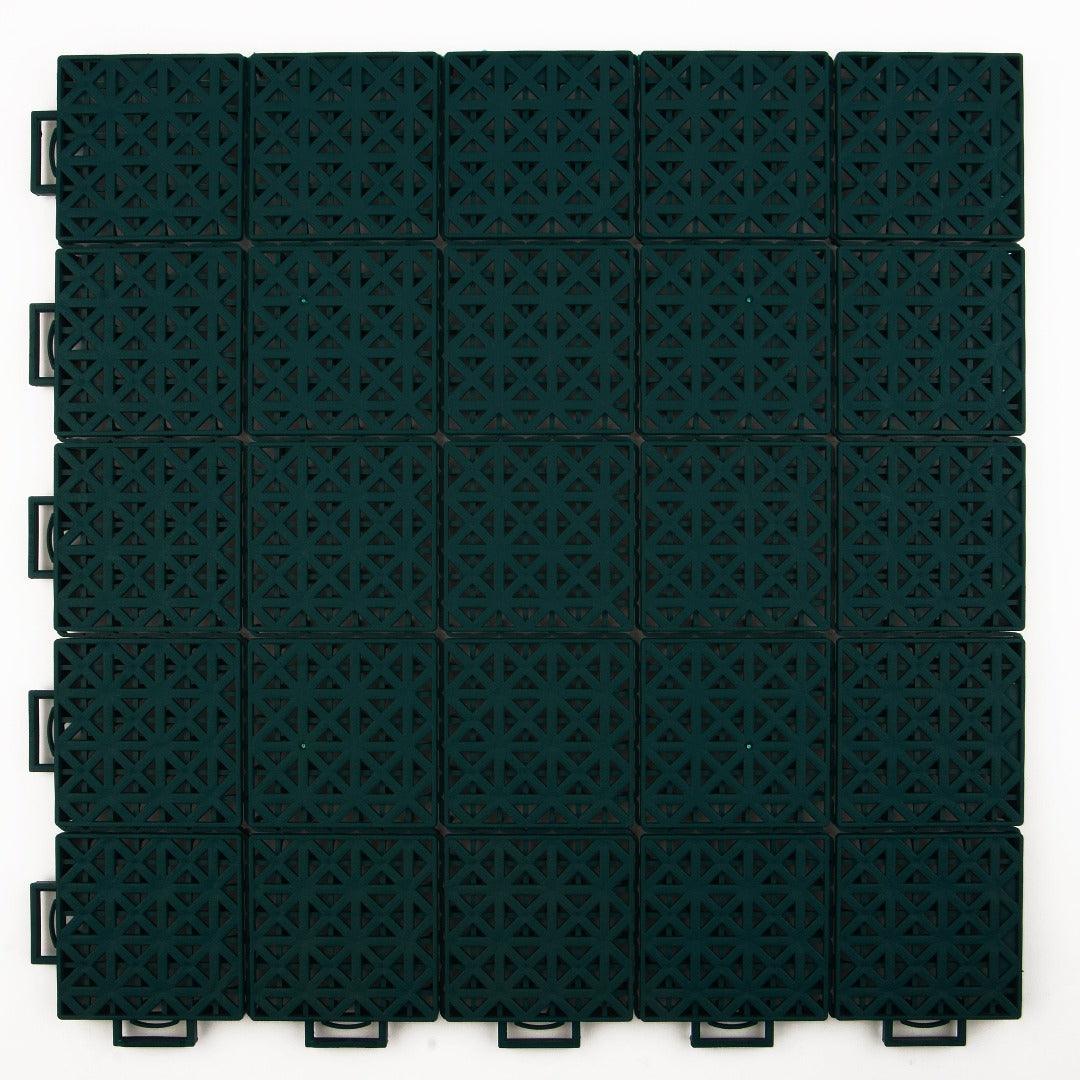 Tennis Court System (Doubles) | Includes Court Markings Sprung Gym Flooring Dark Green