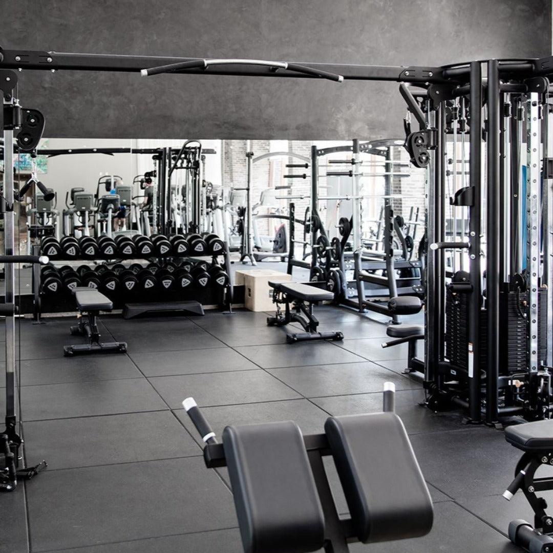 Sprung Konnecta Velvet Black Premium Gym Flooring Mats - 20mm GYM FLOORING GymFloors