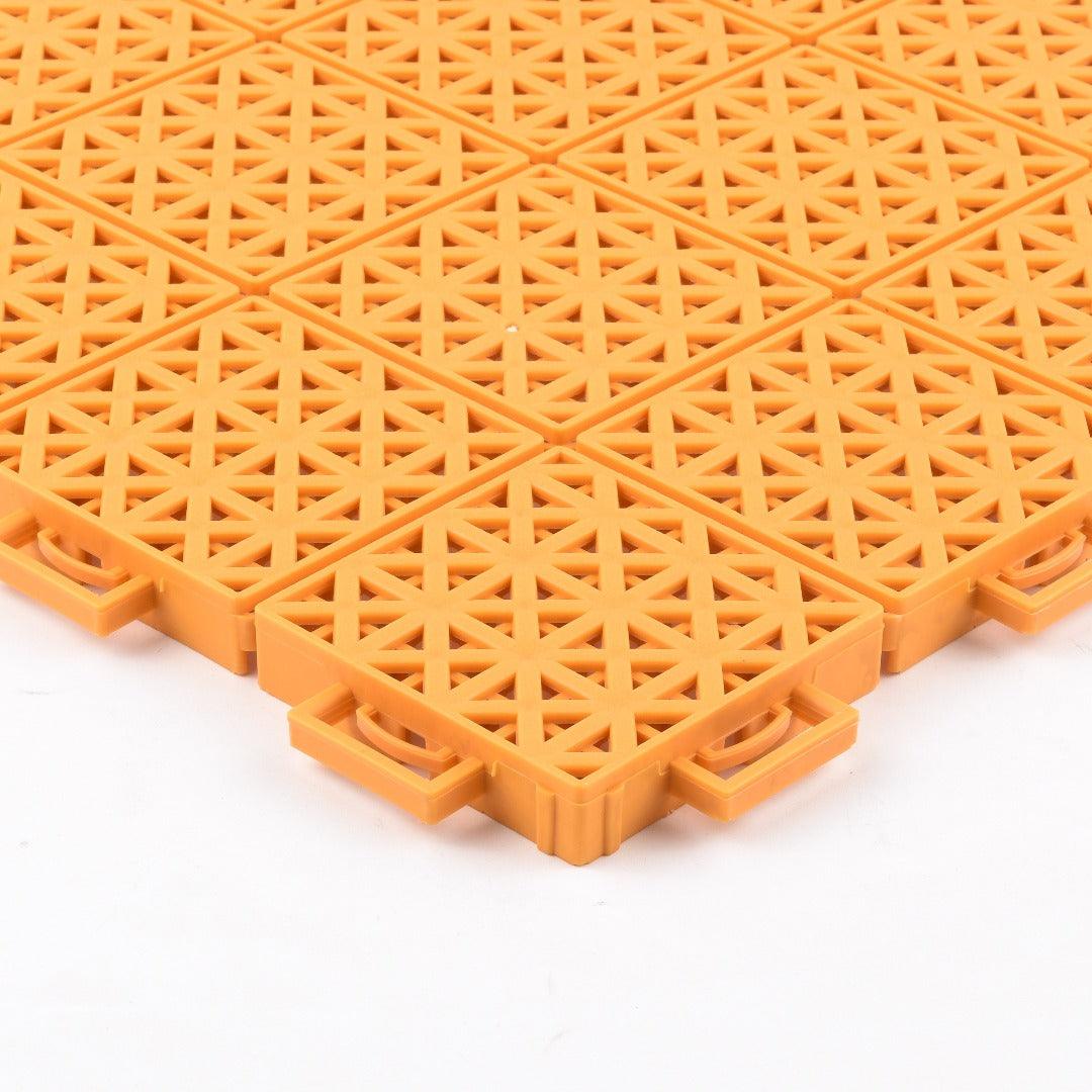 Tennis Court System (Singles) | Includes Court Markings Sprung Gym Flooring Yellow