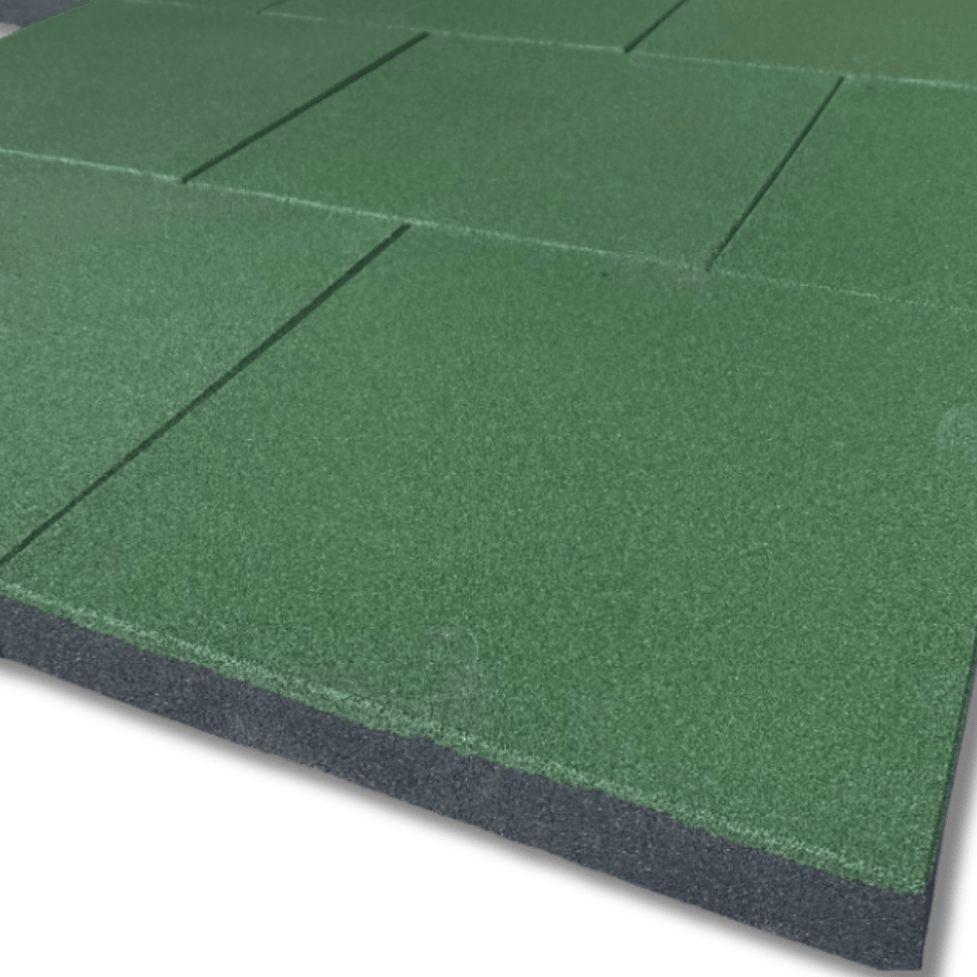 20mm Sprung PRO Green Coloured Gym Tiles