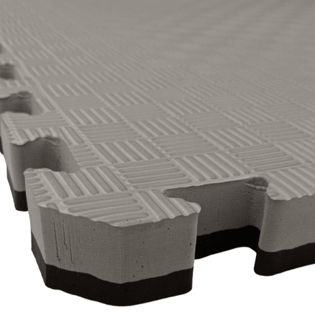 Premium BJJ Mats - Brazilian Jiu Jitsu 40mm Mats  Sprung Gym Flooring Grey & Black