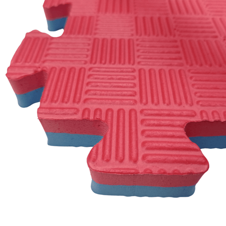 40mm Premium Karate Mats  Sprung Gym Flooring Red & Blue
