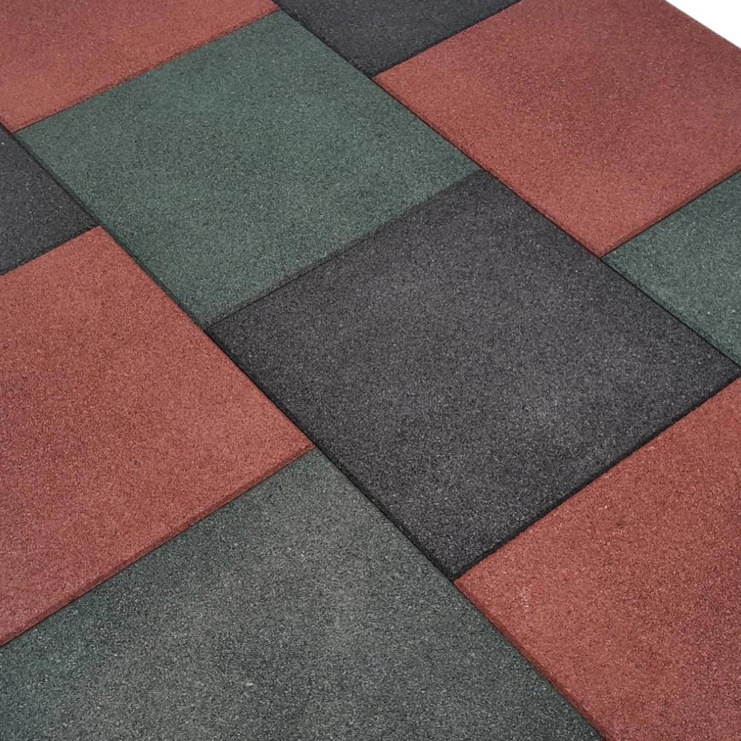 Sprung Gym Mats 30mm in 3 Colours | 50cm x 50cm Playground Tiles Sprung Gym Flooring