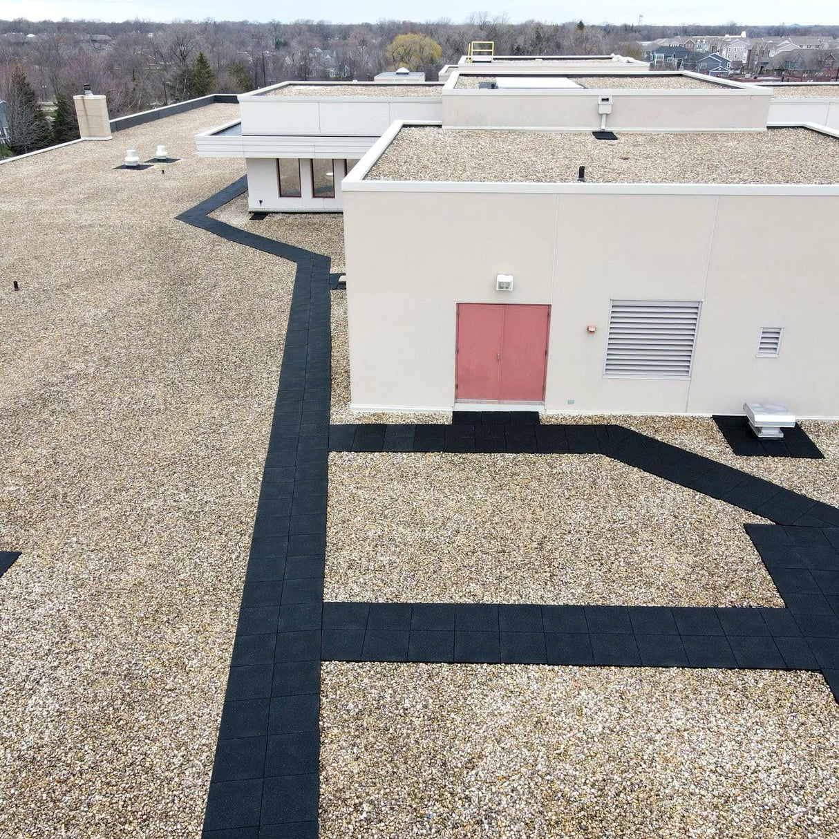 Rubber Rooftop Flooring Tiles Sprung Gym Flooring