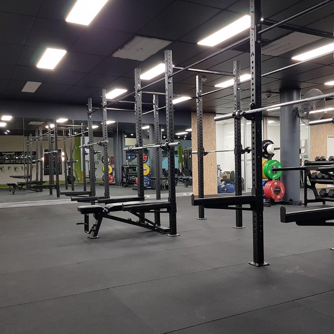 Sprung Konnecta Velvet Black Premium Gym Flooring Mats - 20mm GYM FLOORING GymFloors