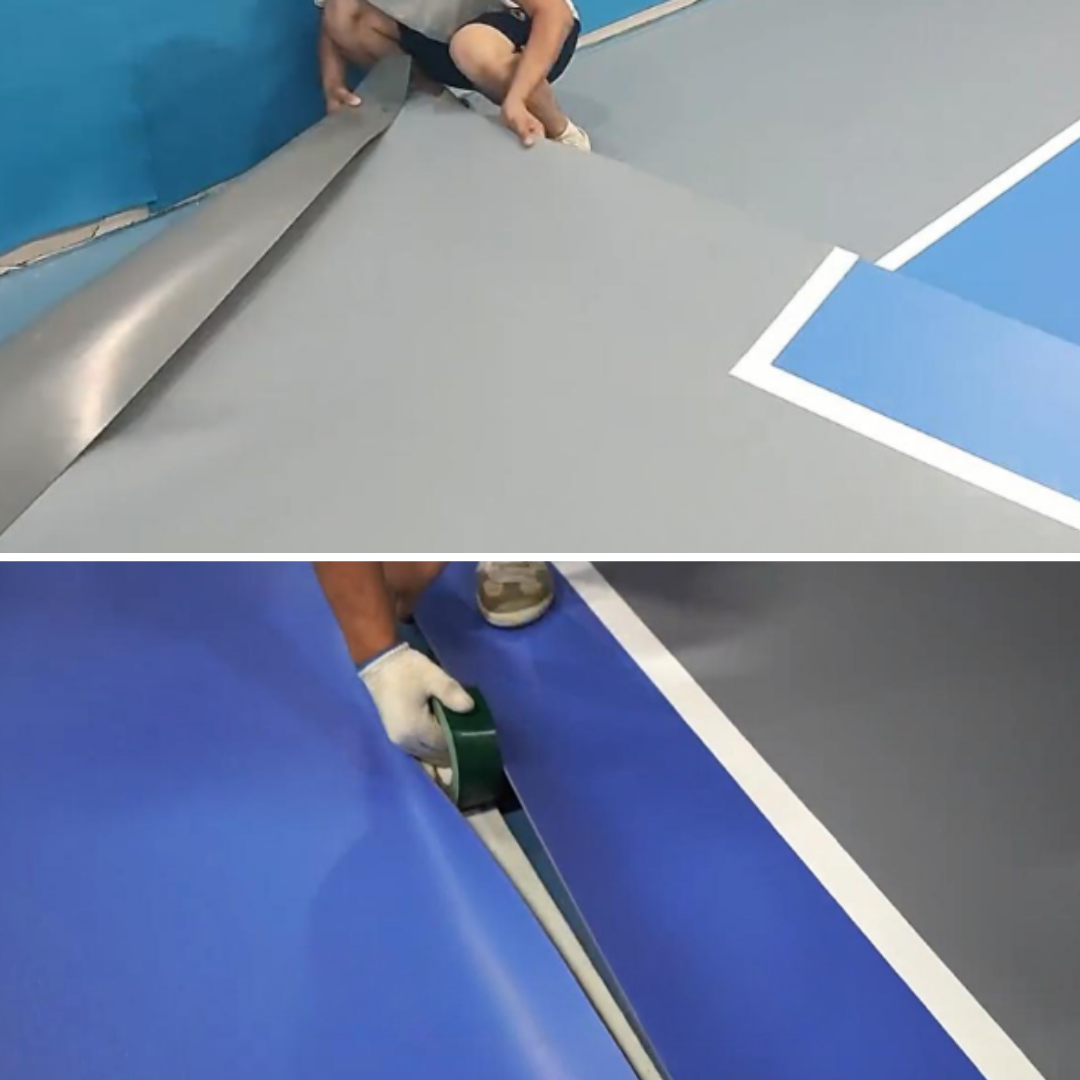 Outdoor Rollout Vinyl Pickleball Court (Installation Accessories Included) 9m x 18m