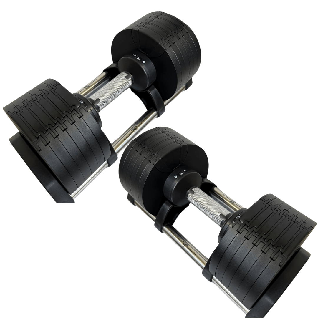 24kg Adjustable Dumbbells Dumbbells SuperStrong Fitness Pair No