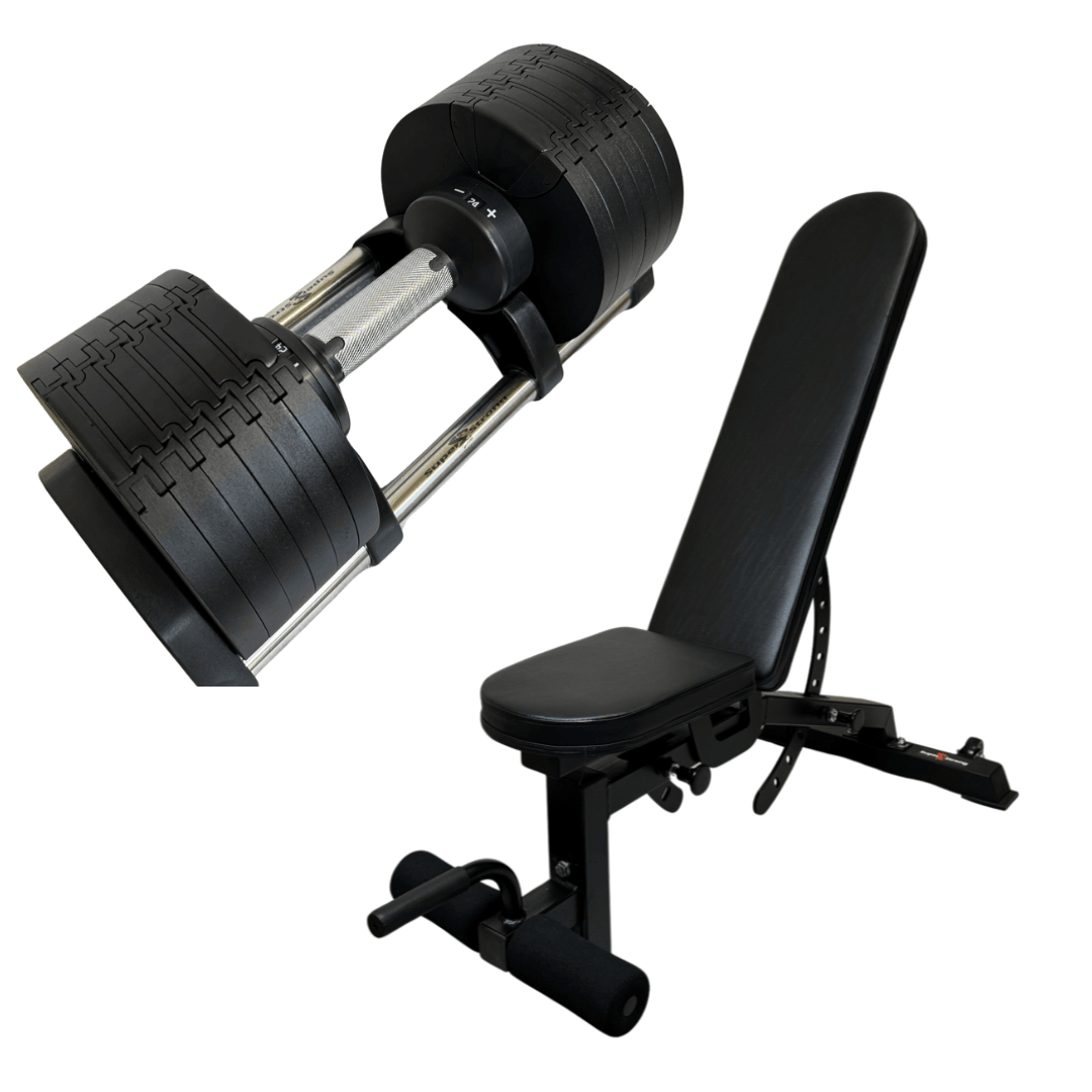 24kg Adjustable Dumbbells Dumbbells SuperStrong Fitness Single Adjustable Incline/decline bench