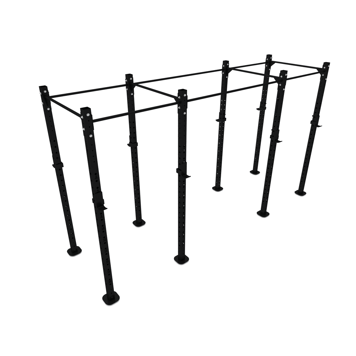 Free Standing Squat Rack Rig SuperStrong Fitness 4 Bay Black