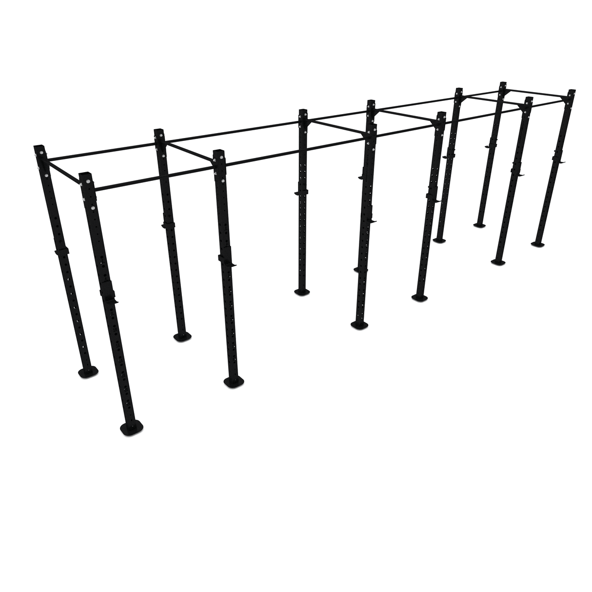 Free Standing Squat Rack Rig SuperStrong Fitness 6 Bay Black
