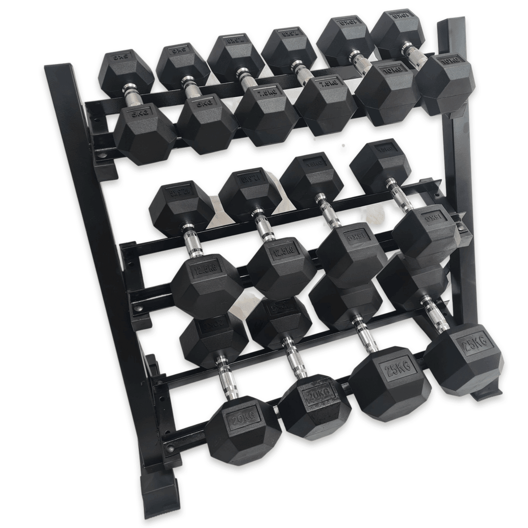 Hex Dumbbell Racks 2 Tier/3 Tier Dumbbells SuperStrong Fitness