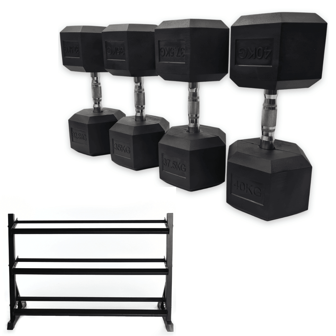 Hex Dumbbells Dumbbells SuperStrong Fitness Heavy Set With Rack