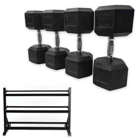 Hex Dumbbells Dumbbells SuperStrong Fitness Heavy Set With Rack