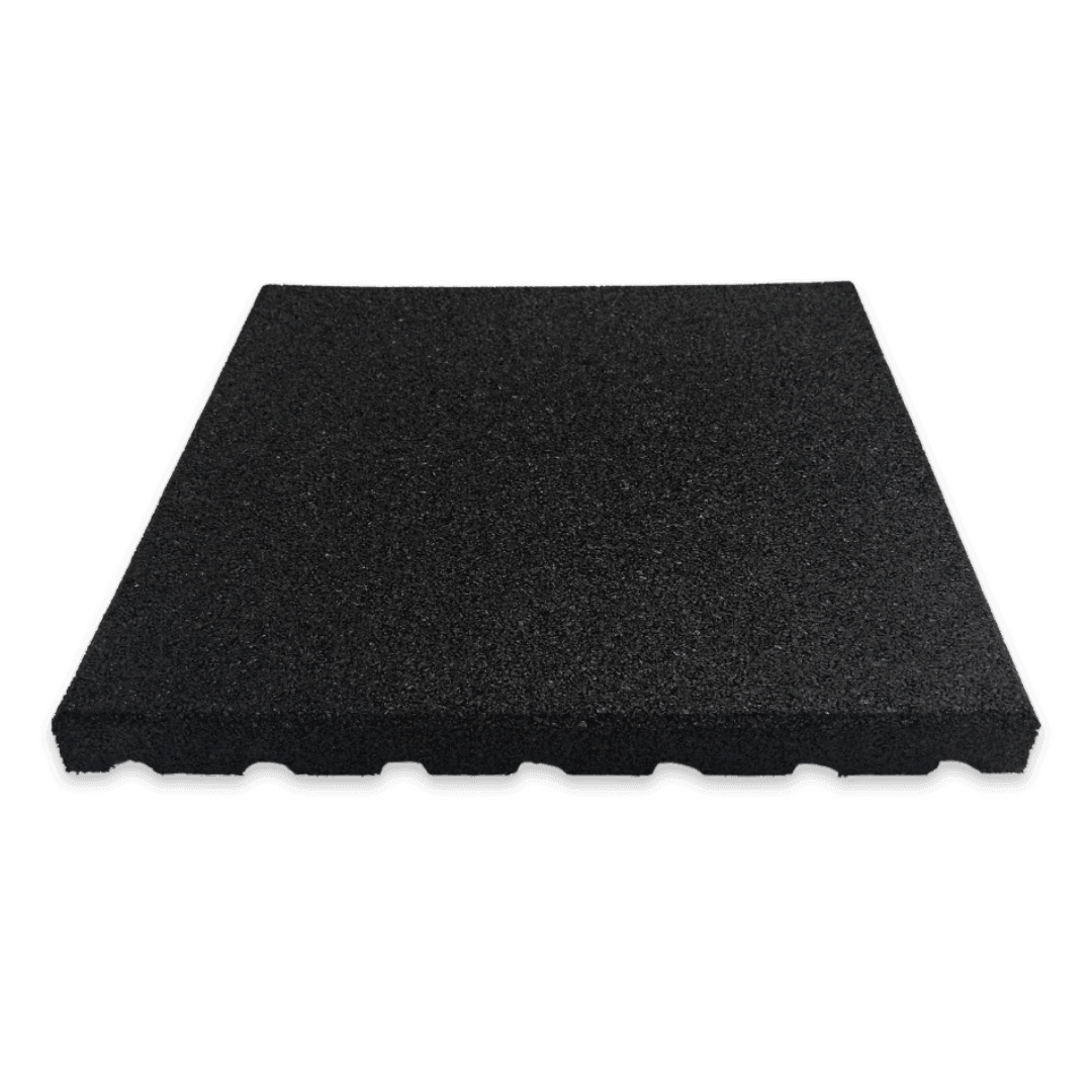 Rubber Rooftop Flooring Tiles Sprung Gym Flooring 30mm x 50cm x 50cm 30mm