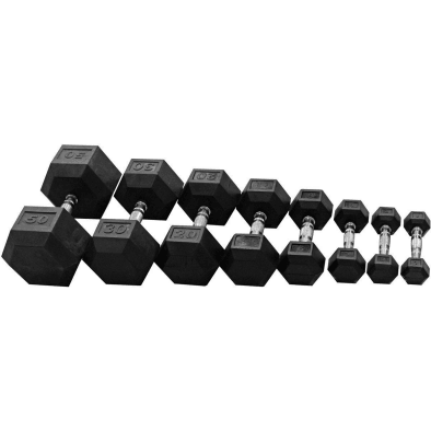Hex Dumbbell Set 2.5kg-40kg 16 Pairs 2.5kg increments Dumbbells SuperStrong Fitness Without Rack