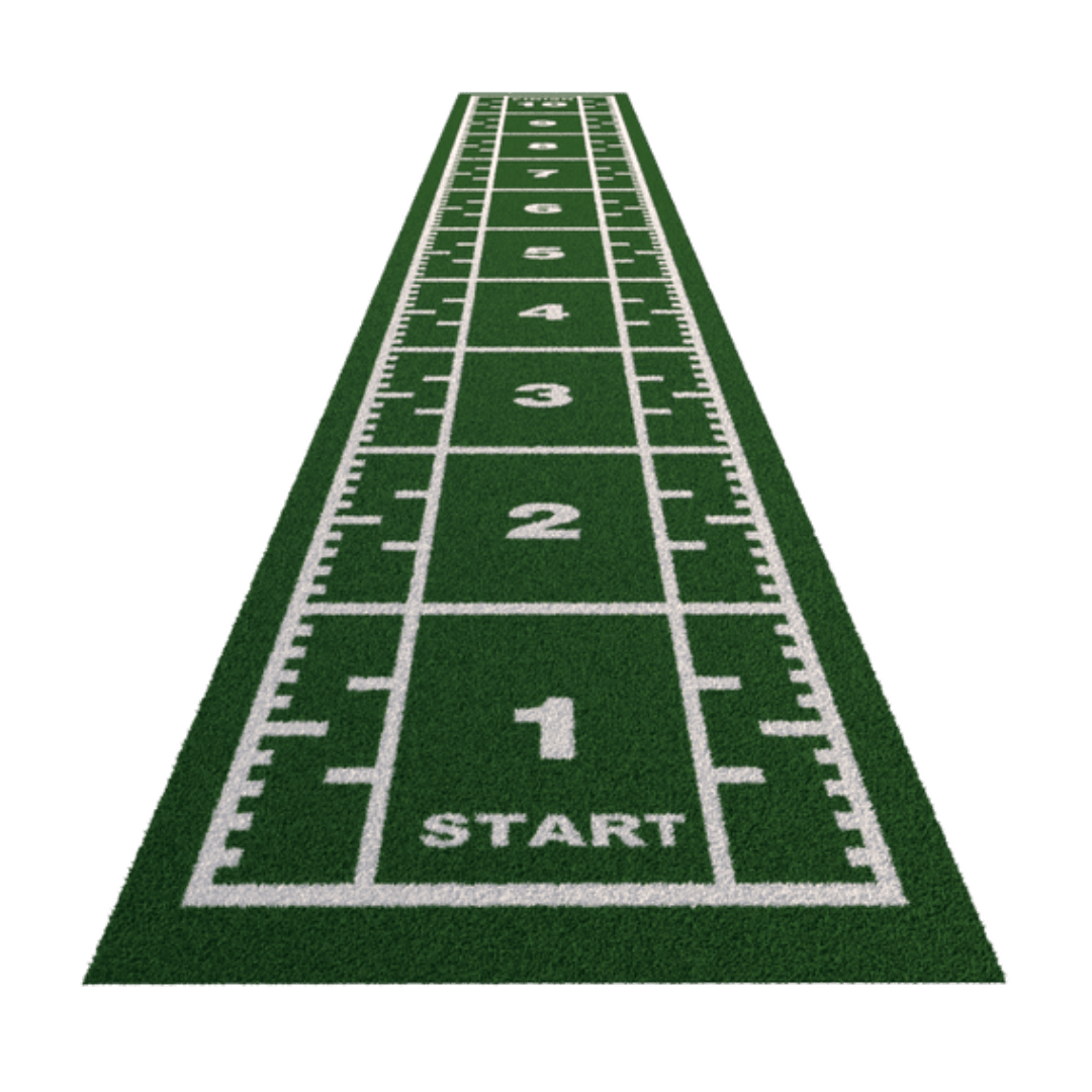 Sprung Premium Sprint Track with Full Markings (1.33m Wide) sprint track GymFloors 10.4 Green