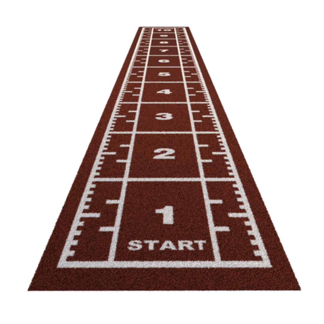 Sprung Premium Sprint Track with Full Markings (1.33m Wide) sprint track GymFloors 10.4 Red
